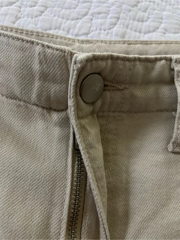 Time and Tru Wide-Leg High Waisted Pants in Beige Size 10 - Image 6
