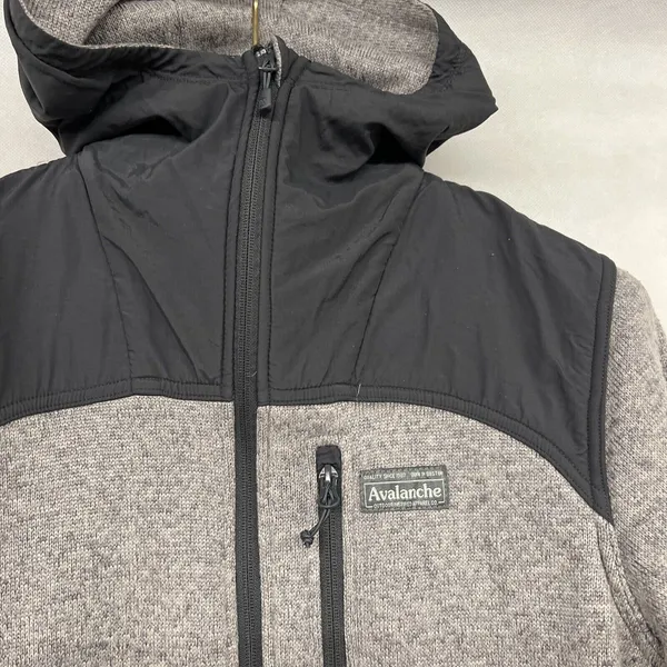 Avalanche Alterra Fleece Jacket Womens Size Medium M Gray Hooded Full Zip - Image 2