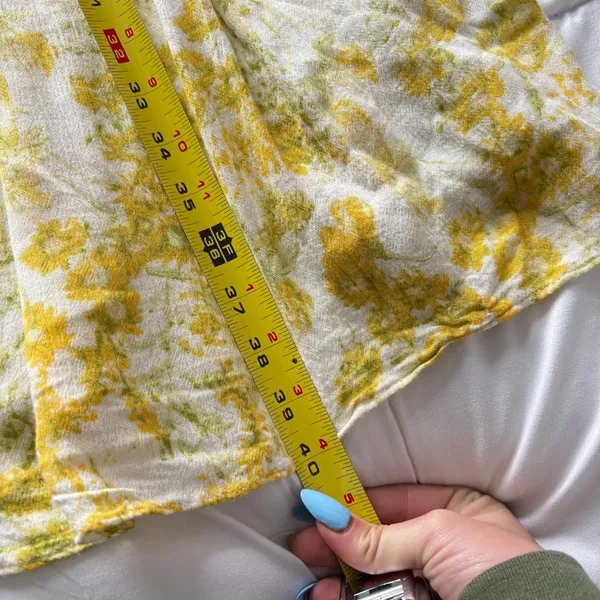 Kimchi Blue Yellow Floral Smocked Strapless Midi Dress Small Cottagecore Prairie - Image 4