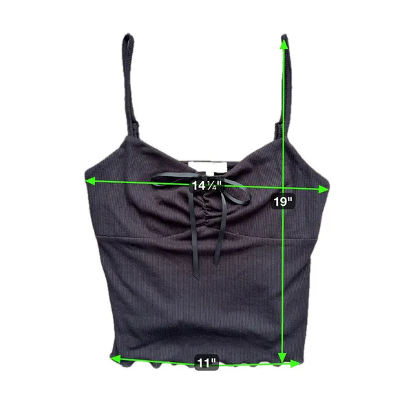 Rewind Y2K Coquette Babydoll Bow Tank Top Size Small Black Soft Gothic Romantic Doll - Image 5