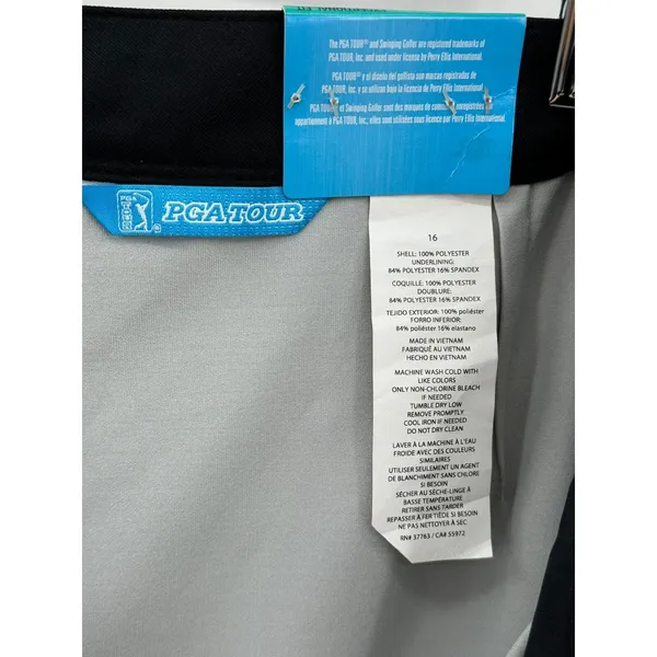 PGA TOUR Golf Skort Women's 16 Black Sunflux & Dryflux protection NWT Sport‎ - Image 8