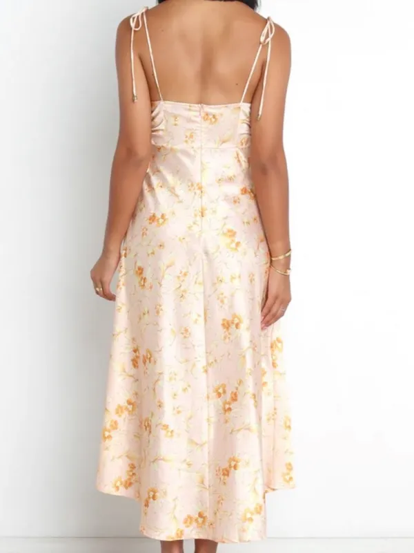 Petal & Pup Codi Satin Midi Slip Dress Blush Floral Size 6 Cottage Coquette - Image 2