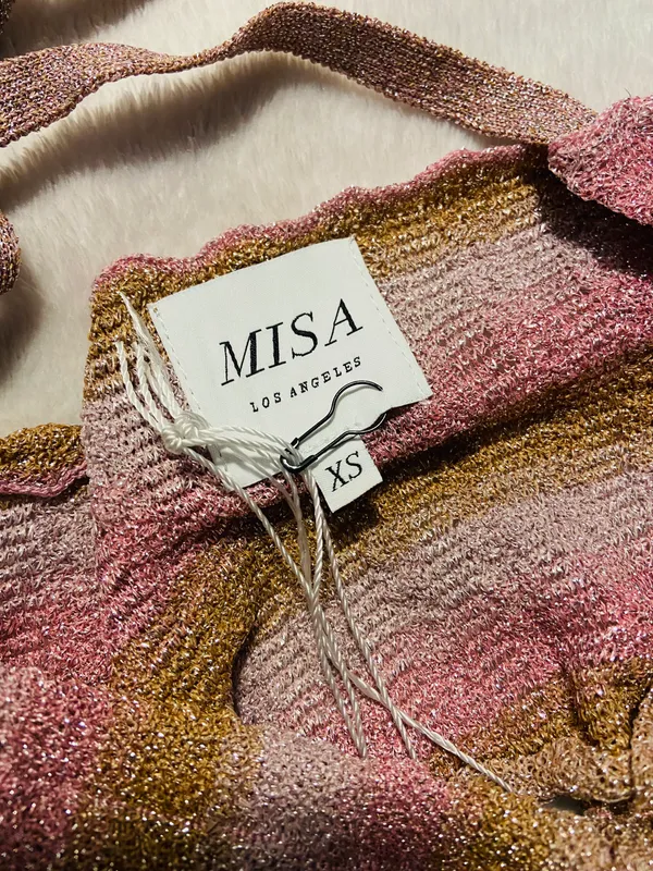 MISA Los Angeles Blanca Tie Halter Top - Image 5