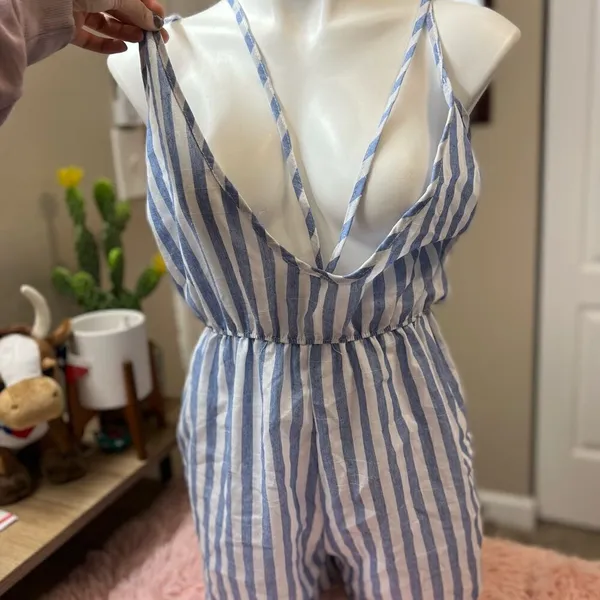 Stripped romper Blue Size M - Image 2