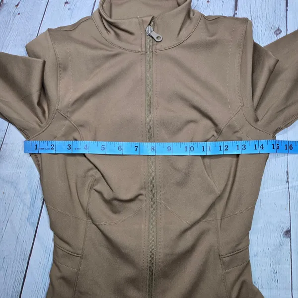 Girlfriend Collective Parker Seamed Jacket Sepia Brown‎ XS 6230-SEP-XS NWT - Image 8