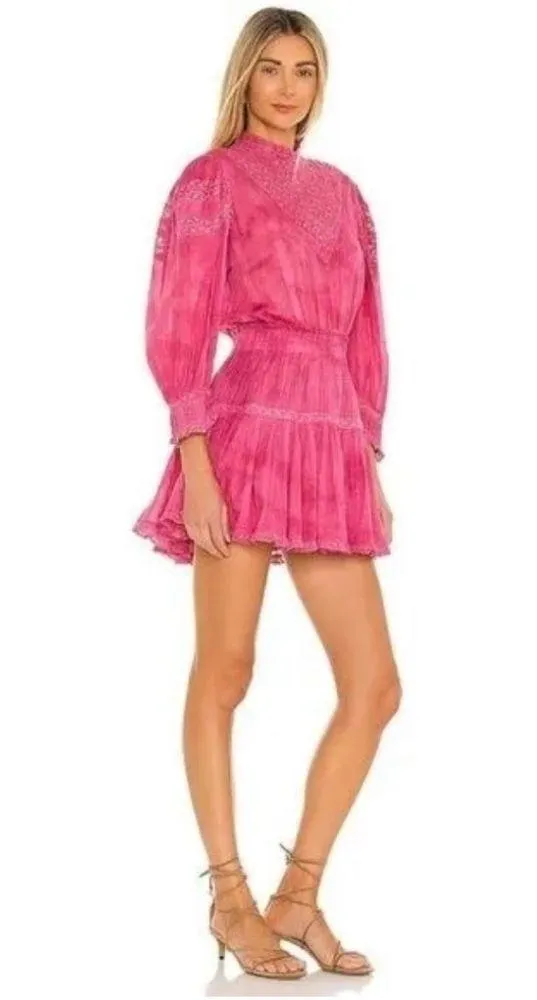 NEW NWT LoveShackFancy Viola Mini Babydoll Dress Pink XS - Image 2