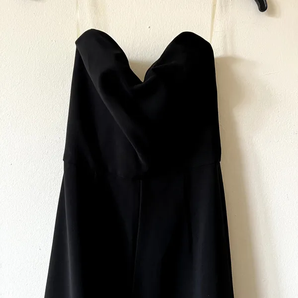 Nookie Black Diamond Strapless Wide Leg Jumpsuit size XS Black J1 - Image 4