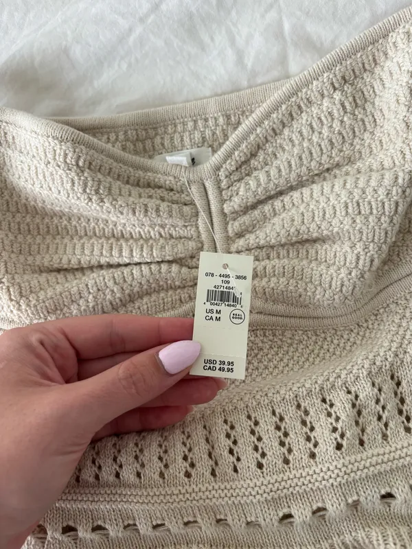 Beige Knit Top Aerie - Image 2