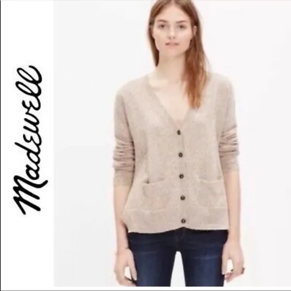 Madewell size medium cranberry grandpa cardigan - Image 2