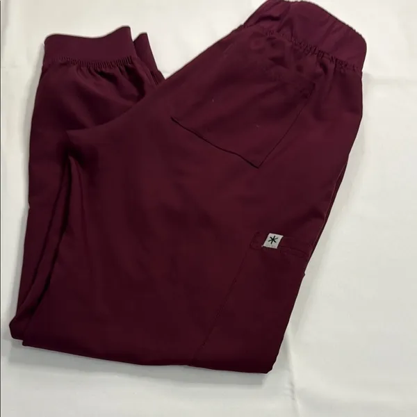 Red Tapered Joggers with Adjustable Waist‎ - Image 4