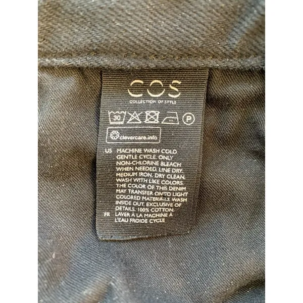 COS Black Jeans Women's 26 Wide Crop‎ 3/4 High Rise Straight Minimal Capsule - Image 8