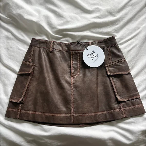 Princess Polly leather mini skirt - Image 3