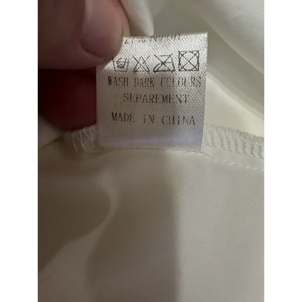 White Babydoll Corset Dress Eyelet Trim Sz.Medium Renaissance Fairy Coquette NEW - Image 4