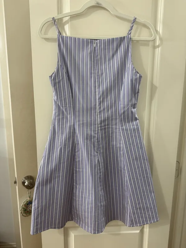 Purple Striped Mini Dress - Image 2