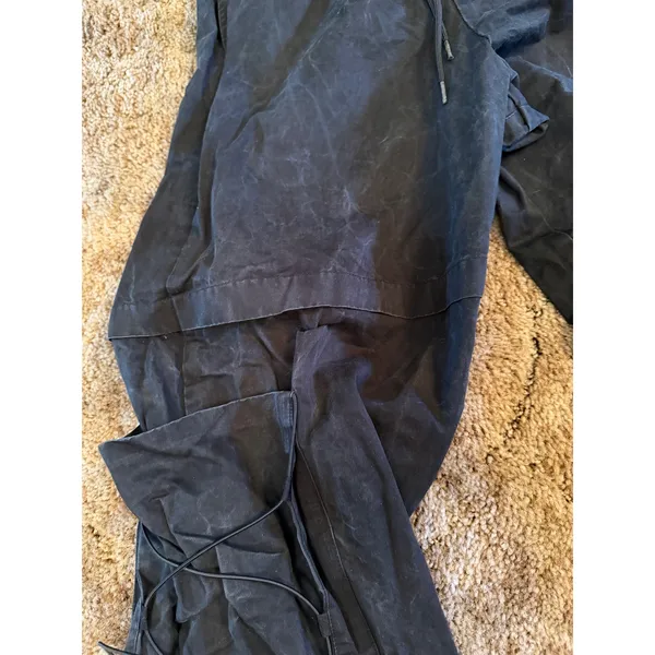 Mercy House Noa Montreal Gorpcore Lace-Up Cargo Pants Faded Black Charcoal - Image 3