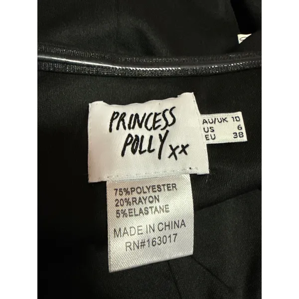 Princess Polly Black Sleeveless Strapless Bandeau Corset Cami Crop Tank Top Sz 6 - Image 4