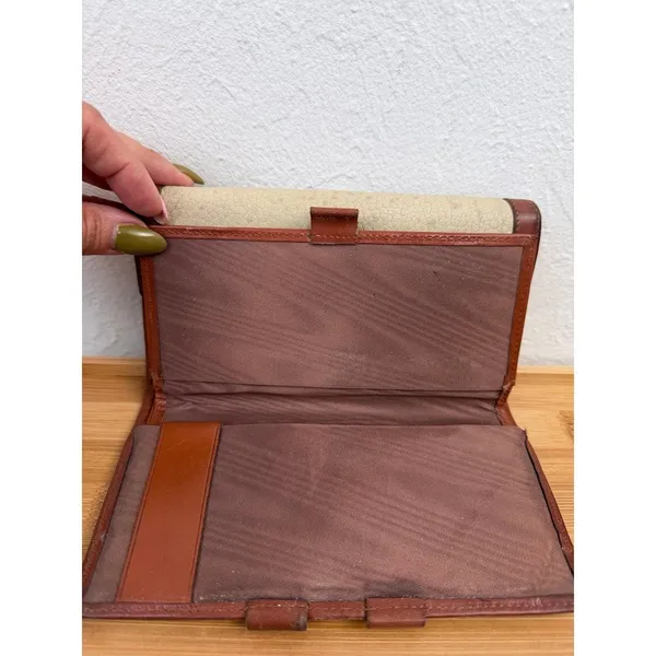 Dooney & Bourke Vintage All Weather Leather Wallet Brown Tan‎ USA Made - Image 7