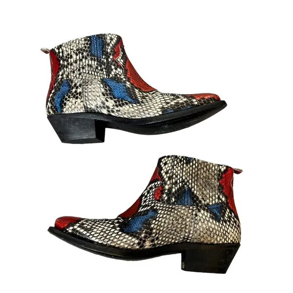 Golden Goose Crosby Boots multi‎ color snakeskin sz 39 - Image 5