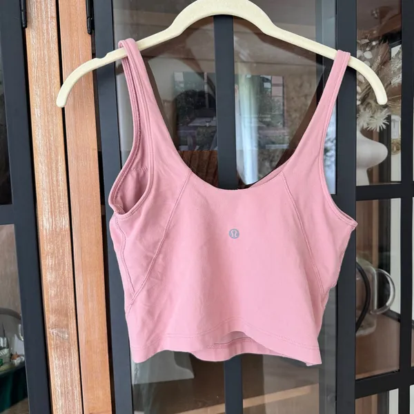 Lululemon Align Tank Top sports bra cropped Pink Blossom dusty rose - Image 4