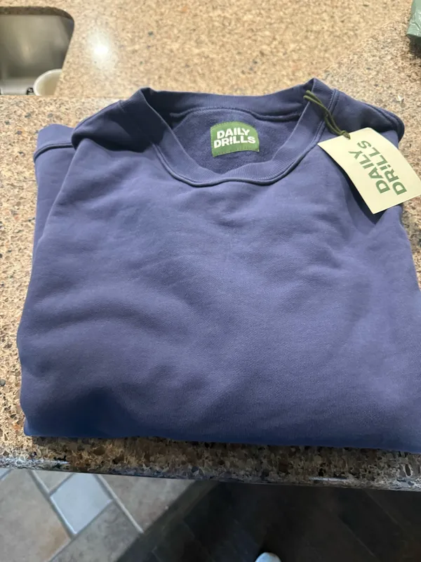 Daily Drills Navy Blue Crewneck - Image 2