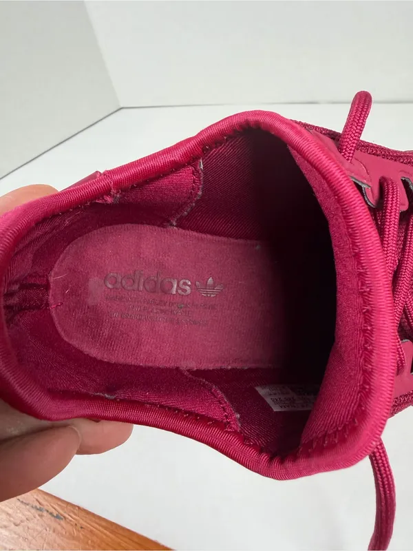 Adidas NMD_R1 Women’s 7.5 Burgundy Boost Knit Sneakers Running Shoes Casual - Image 4