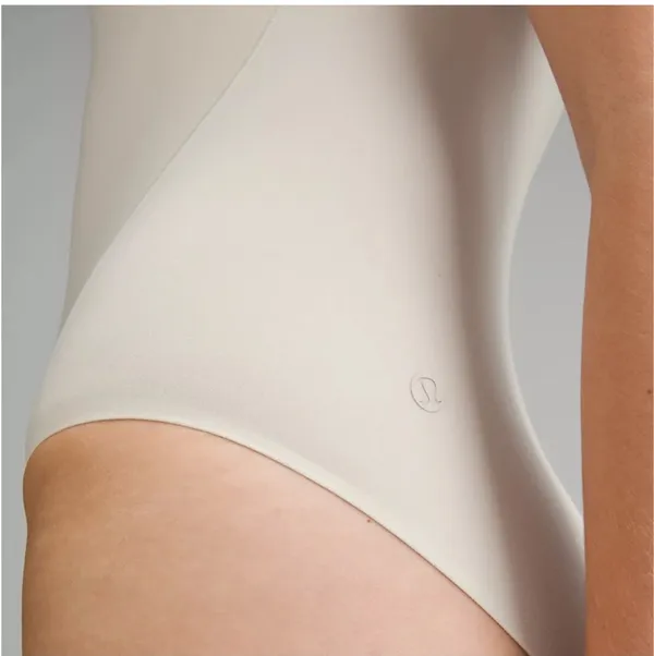 lululemon athletica High-Neck One-Piece bodysuit in Cream M - Image 3