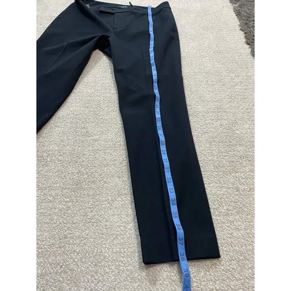 Lauren Ralph Lauren Black Flat Front Straight Dress Pants Size 8 Classic Stretch - Image 14