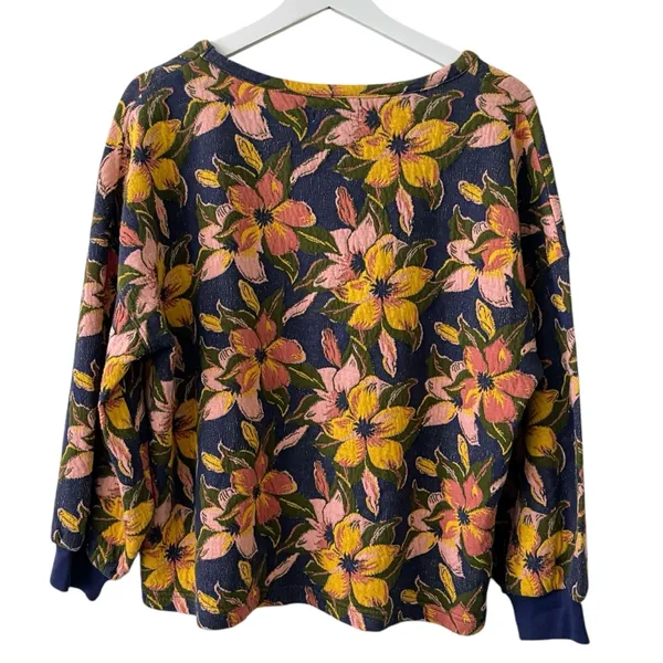 Miles By Madewell Island Magnolias Jacquard Sweatshirt M - Image 7
