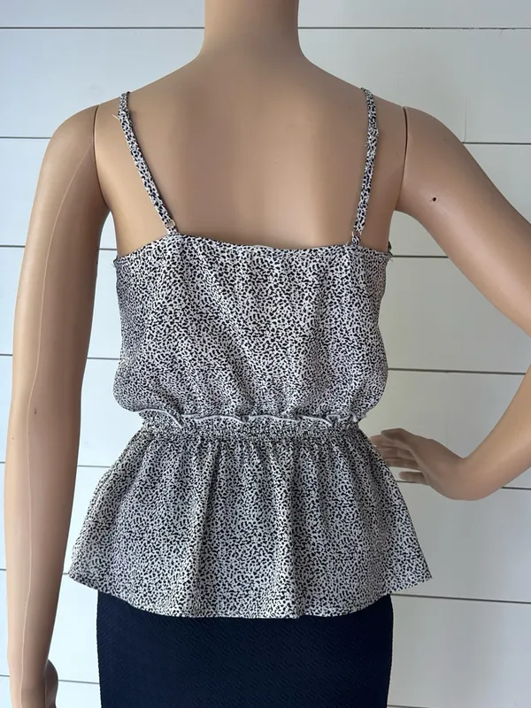Sienna Sky Spotted Peplum Cami Top Sz XS - Image 4