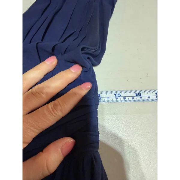 Lulus Maxi Dress Womens S Navy Heavenly Hues Pleated Side Slit Formal Elegant - Image 5