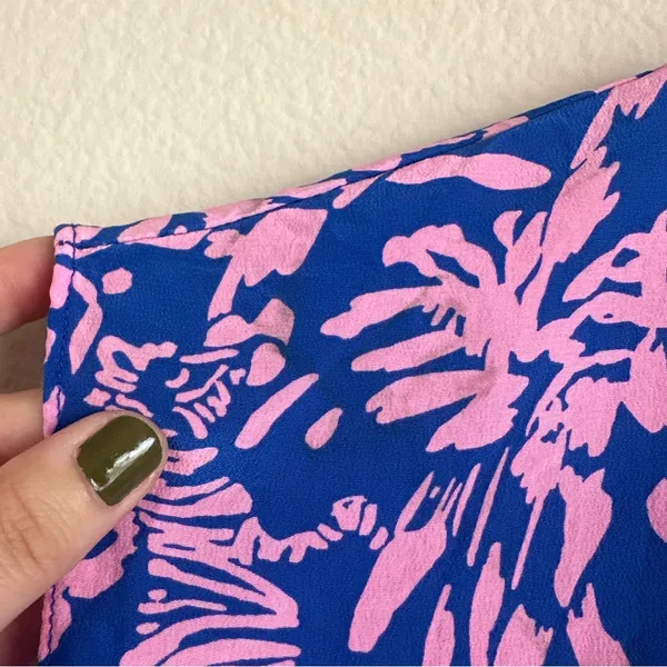 Lilly Pulitzer Silk Zebra and Palm Print Top - Image 7