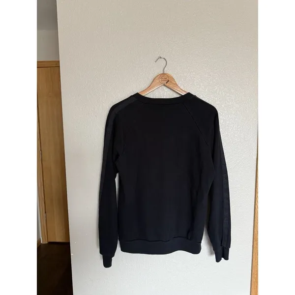 Love Your Melon Black Taped Crew Sweatshirt Large Fleece - Image 4