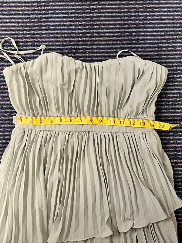 Jehona Sage Brush Pleated Tiered Maxi Dress - Image 6
