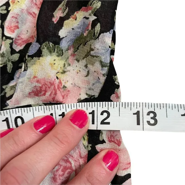 Reformation Plunging Floral Mini Dress Pink Roses - Image 7
