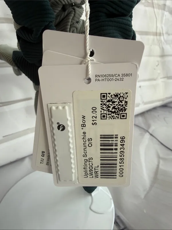 Lululemon Uplifting Bow Scrunchie Set of Two in Warp Teal & Jade Grey - Image 5
