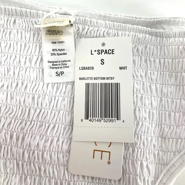 l*space White Smocked One-Piece Swimsuit - Image 6