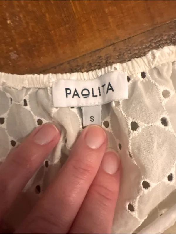 PAOLITA Eyelet Tiered Long-Sleeve Mini Dress - Image 7