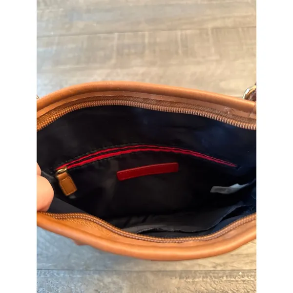 Vintage Tommy Hilfiger Crossbody bag. Brown Canvas Adjustable‎ Strap - Image 6