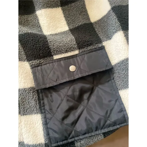 Como Vintage Black and White Checkered Half Zip Mock Collar Pullover Size XL - Image 12