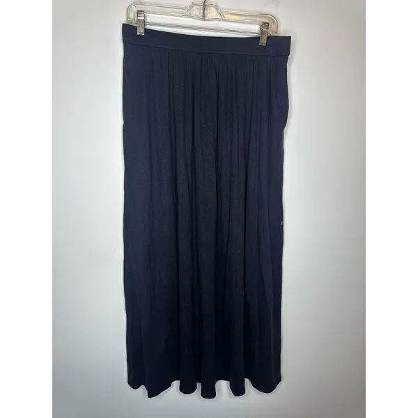 NWT OGL Women’s Large Smoky Navy Midi Skirt A-Line Pull-On Casual Comfort - Image 3