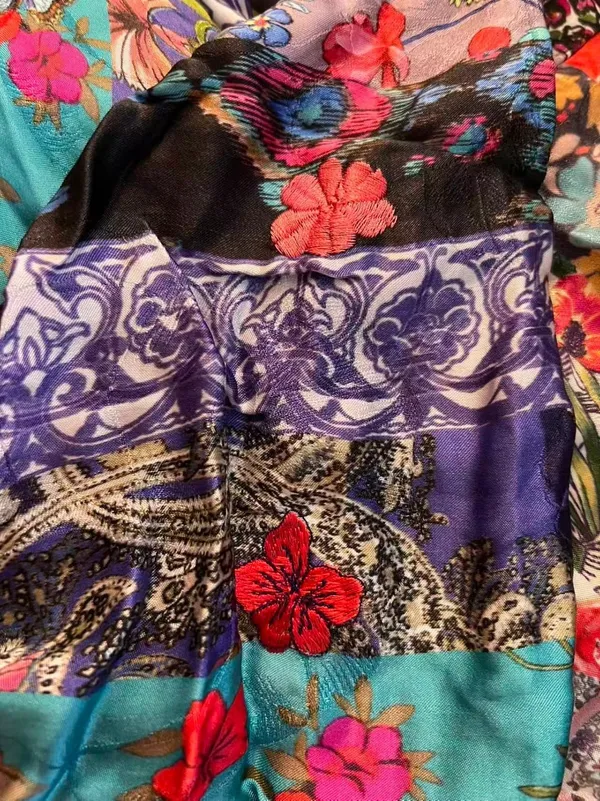 $585 NWOT Johnny Was Treble Bias Floral Sleeveless Maxi Dress Size L Multicolor - Image 10