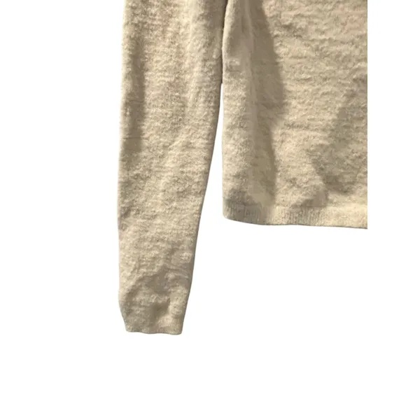 Aritzia Wilfred Free Ivory Size Medium Long Sleeve V-Neck Sweater Soft Stretchy - Image 3