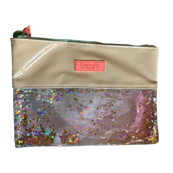 Womens Benefit 2018 Confetti Zip Pouch Travel Makeup Cosmetic Bag Rare & HTF - Image 3