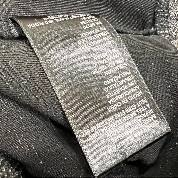 Urban Outfitters Silver and Black Glitter Flare Pants Women’s Medium - Image 5