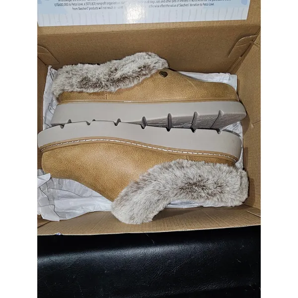 NIB Skechers Bob's Keepsake‎ Lite Chestnut Cozy Blend Slipper Shoes 7 - Image 5
