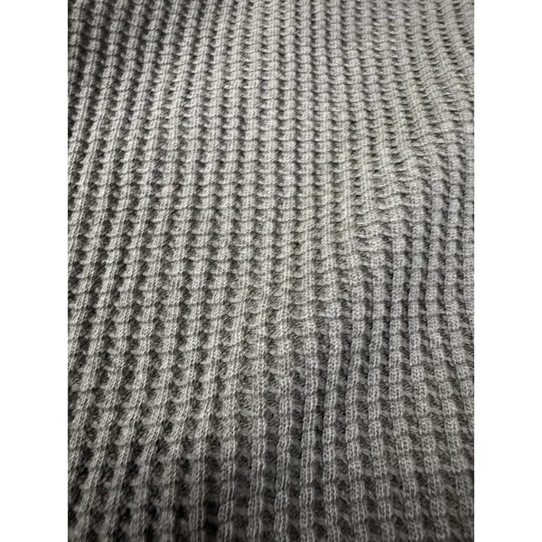 Faherty Womens Apres Organic Cotton Waffle Knit Henley Top Dark Gray Size Large - Image 3