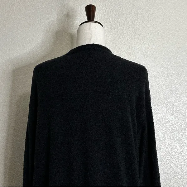 Barefoot Dreams Cozychic Lite Black Open Front Soft Sweater Cardigan, Sz Large - Image 9