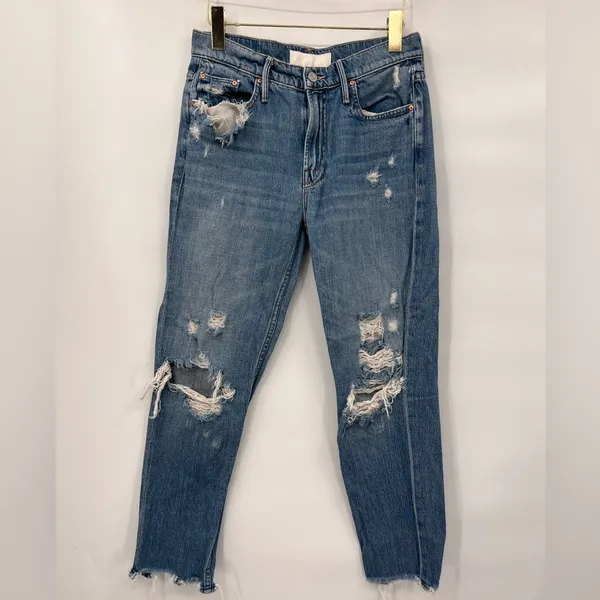 MOTHER The High Waisted Cardinal Sinner Ankle‎ Chew in Saving Grace size 25 - Image 2
