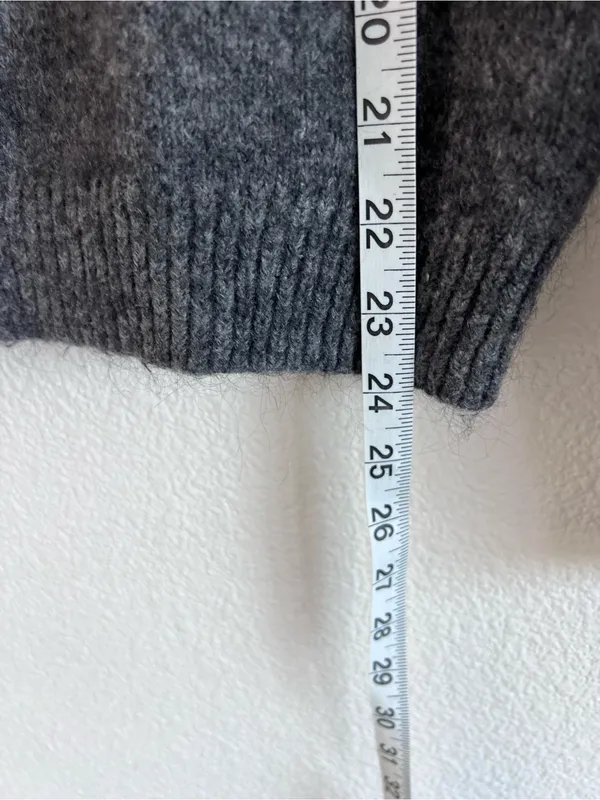 GAP Women's Circular Fair Isle Sweater Heather‎ Charcoal Fisherman Nordic Winter - Image 7