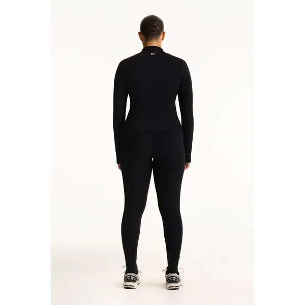 Set Active‎ Black Sportbody Sporty Warm Up Full Zip Athletic Jacket Size Medium - Image 2
